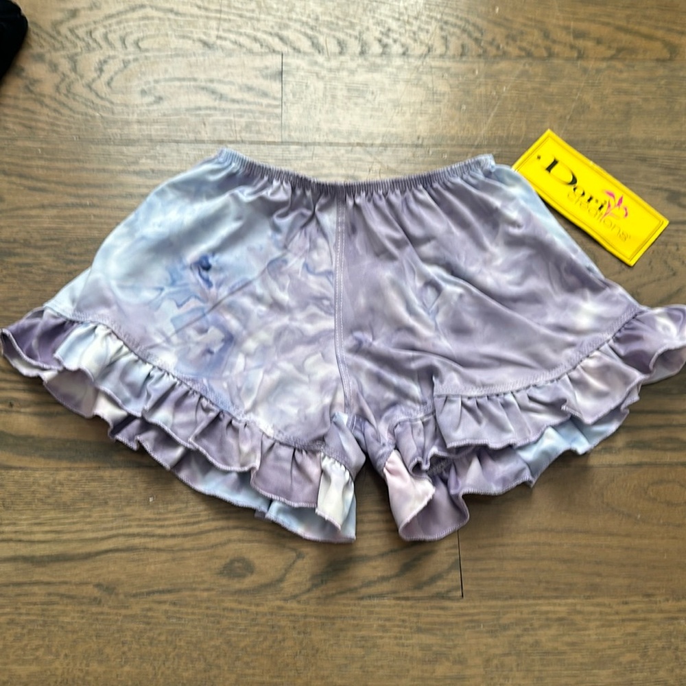 Dori Creations Lavender Tie Dye Ruffle Shorts NWT
